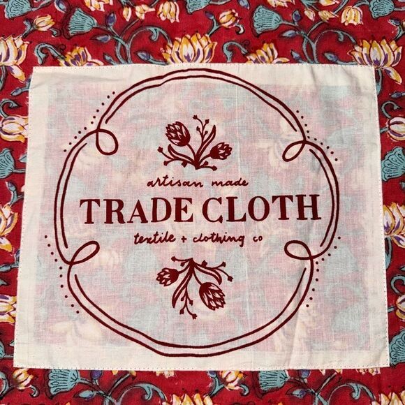 Artisan Made Trade Cloth Textile + Clothing Co Floral Reuseable Tote Bag - Picture 4 of 4